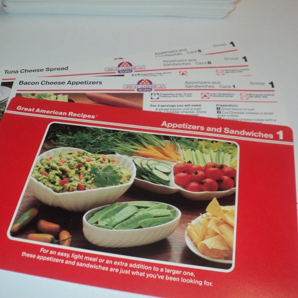 1988 McCall's Card Mark Great American Recipes Cards and Container - Picture 2 of 3